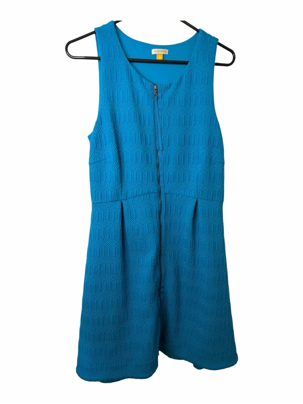 Leifsdottir Turquoise Textured Tonnelle Sleeveless Dress